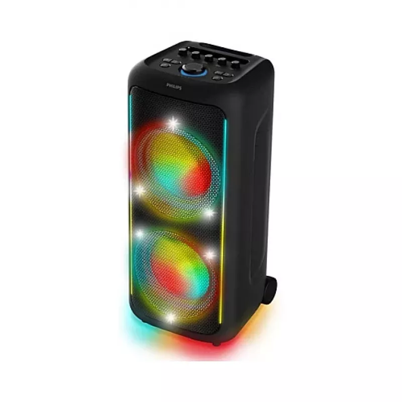 Tragbarer Party-Lautsprecher Philips TAX5000E/10 2-Wege, 100 W RMS, Bluetooth, 20–20000 Hz, 4 Ω, schwarz