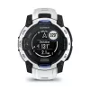 Smartwatch GARMIN Instinct 2 45 mm, MIP 0,9 Zoll (176×176), GPS, Solar, Silikonarmband Blau/Weiß