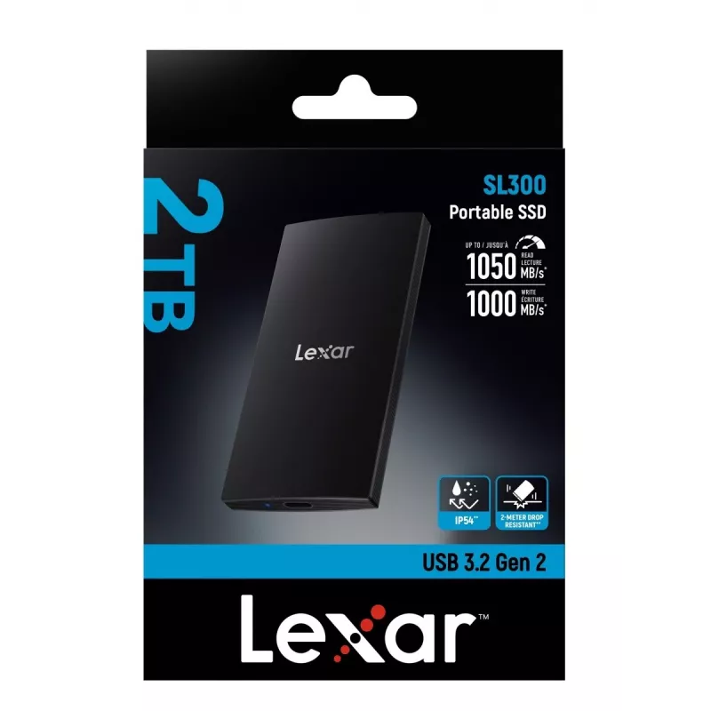 Externes Solid-State-Laufwerk Lexar 2TB SSD USB Type-C 3.2 Gen 2 LSL300002T-RNBNG
