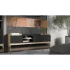 Cama RTV PORTO 3D Schrank 190x38x50 Eiche/schwarz