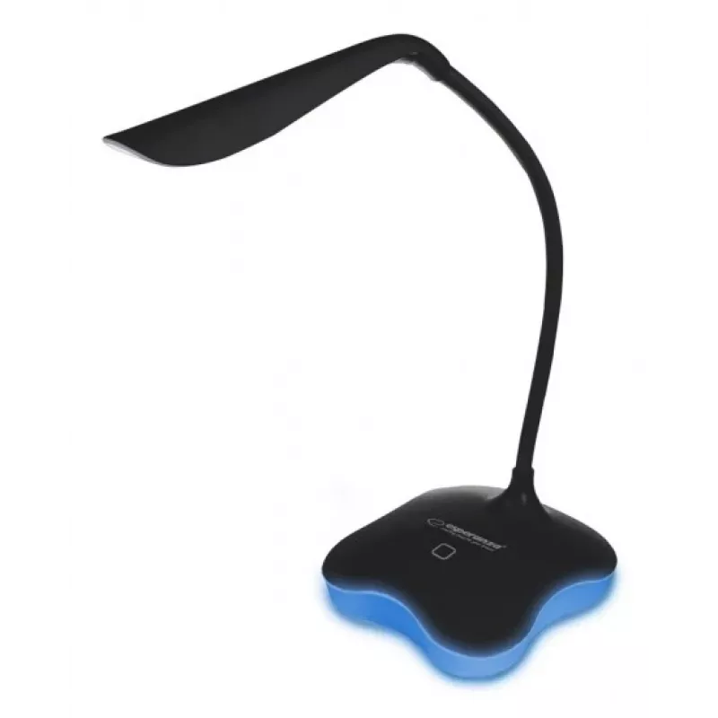 Tischlampe ESPERANZA ELD105K MIMOSA — LED-Schreibtischlampe mit Nachtlicht, schwarz