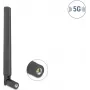 Omnidirektionale 3,3–5,0 GHz Antenne DELOCK SMA-Stecker 4,7 dBi mit Neigegelenk, schwarz