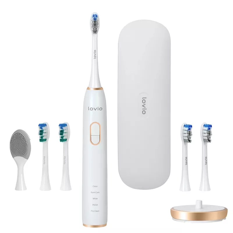 LOVIO_Home SonicProtect PRO Elektrische Zahnbürste Weiß LVTB124WH