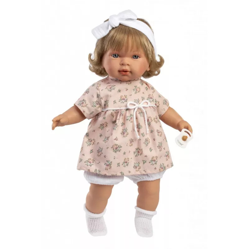 Puppe Llorens Carla 42 cm — Weinende Puppe mit realistischen Merkmalen und weichem Körper