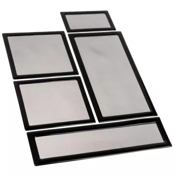 Staubfilter-Set DEMCiflex für Lian Li TU150 Mini-ITX-Gehäuse — schwarz
