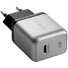 Ladegerät für Mobilgeräte Satechi ST-UC30WCM-EU — Universelles AC-Ladegerät für den Innenbereich mit 1× USB-C, Schwarz/Silber