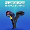 Qoltec 1D Laser Barcode Reader | USB | Schwarz
