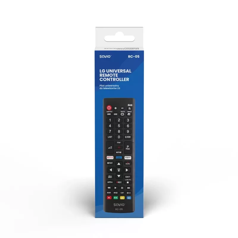 Savio RC-05 Schwarze IR-Funk-Fernbedienung