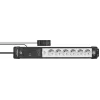 Power Extension Brennenstuhl Premium-Line 3m 6 AC Outlets Indoor Schwarz Grau