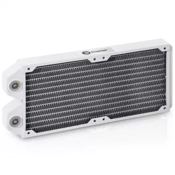 Radiator BitsPower Tarasque II 240S — Kupfer, 240 mm, 120×273,5×24,5 mm, Weiß