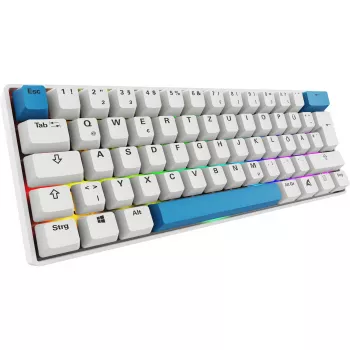 Sharkoon SGK50 S4 Tastatur Home USB QWERTZ Deutsch Weiß 60% RGB LED