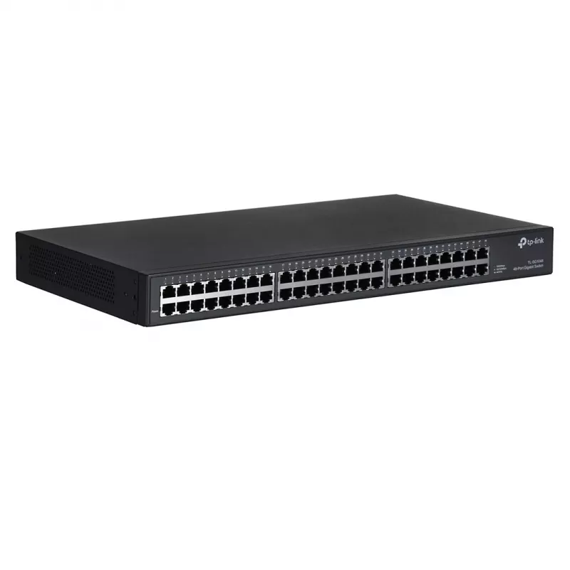 TP-Link TL-SG1048 Unmanaged Gigabit Ethernet (10/100/1000) 1U Schwarz