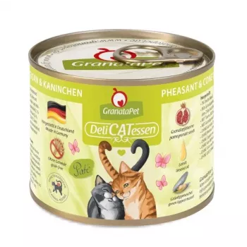 GRANATAPET DeliCATessen Fasan und Kaninchen - Nassfutter für Katzen - 200 g