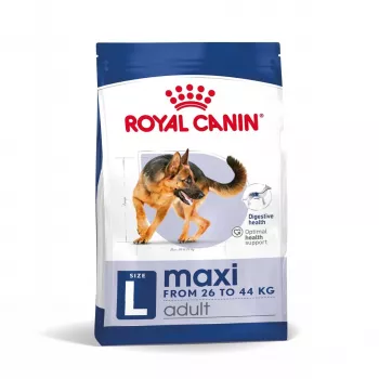 Trockenfutter für Hunde Royal Canin Maxi Adult 15 kg — Huhn, 26% Protein, 17% Fett, Verdauungsunterstützung