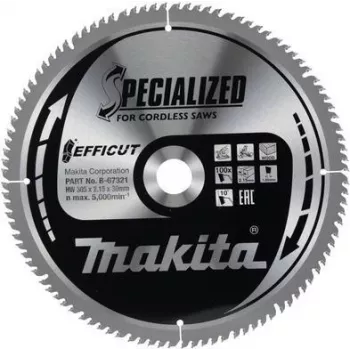 Makita Specialized EFFICUT – Kreissägeblatt – für Holz – 305 mm – 100 Zähne (B-67321)