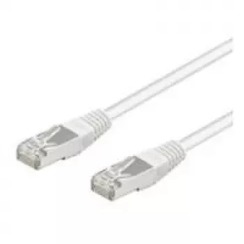 Wentronic Goobay CAT 5e Patchkabel, SF/UTP, Weiß, 1 m - CCA Kupfer-Mix (93479)