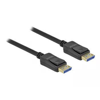 Delock - DisplayPort-Kabel - DisplayPort (M) zu DisplayPort (M) - DisplayPort 2,0 - 1,0m - Unterstützt 10K 60 Hz (10.240 x 4320) - Schwarz (80261)
