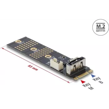 M.2 Key B auf SATA 7-pol Adapter (vertikal) DELOCK 64290