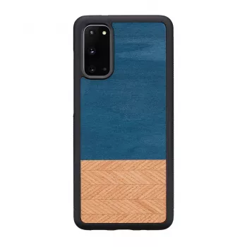 Handyhülle man and wood Galaxy S20 denim schwarz