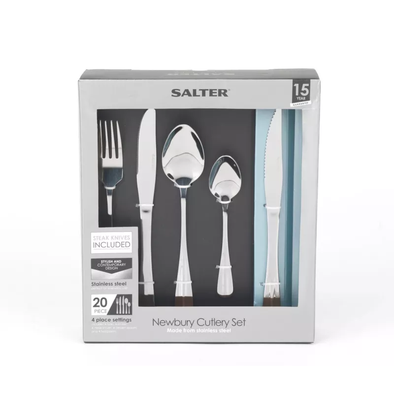 Besteckset Salter BW086282EU7 — 20-teilig Edelstahl, spülmaschinengeeignet