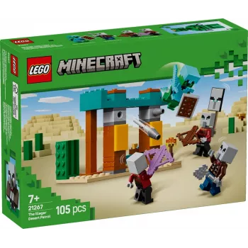 LEGO Bauset Die Illager-Wüstenpatrouille 21267 – Minecraft Spielset, 105 Teile, 4 Minifiguren, 80×60×110 mm
