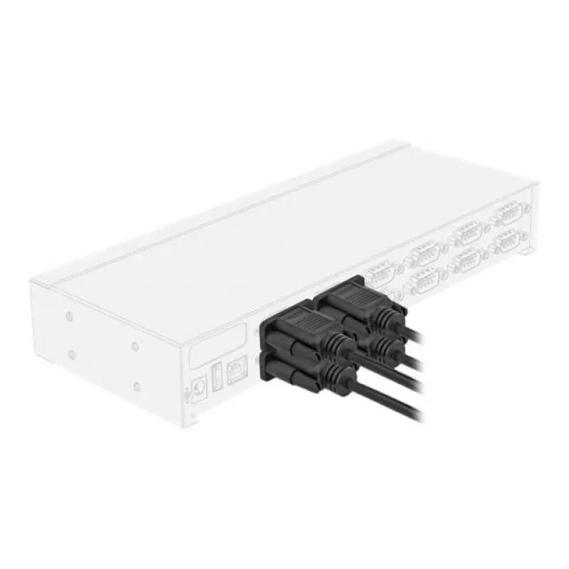 Serielles Kabel DeLOCK 86605 Schwarz 2m RS-232 Sub-D9
