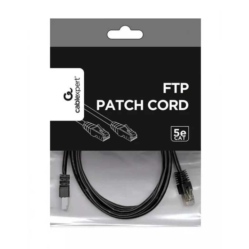 Patchkabel CAT5E FTP 2M/PP22-2M/BK Gembird