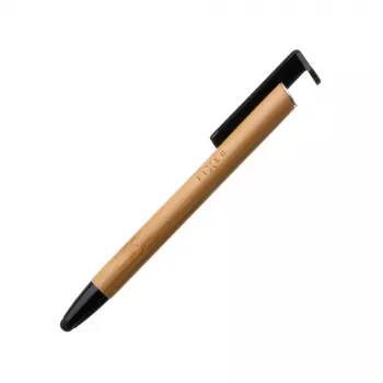 Kugelschreiber mit Stylus und Ständer FIXED FIXPEN-BA Bamboo — 3-in-1 Stift, Touchscreen-Stylus und integrierter Tischständer
