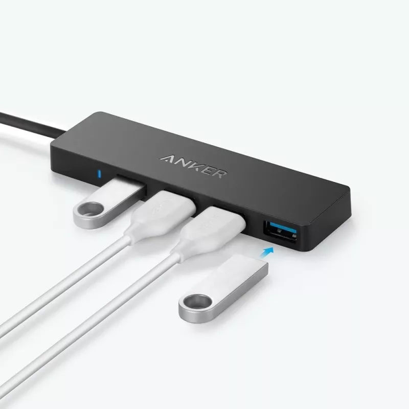 USB Hub Anker Innovations A7516016 USB 3.2 Gen 1 Type-A 5000 Mbit/s Schwarz