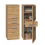 Badezimmer-Aufbewahrungsschrank Top e Shop NEL V DDS ARTISAN — freistehend, Eichenfarbener Rahmen, 3 Regalböden, 300×300×850 mm