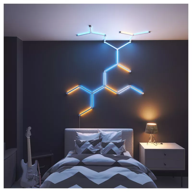 Beleuchtungsverbinder Nanoleaf Flex — weiß, 0,24 m Kabel, 3er-Pack