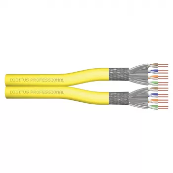 Installationskabel DIGITUS Cat.7A S/FTP duplex 500 m Cca, gelb