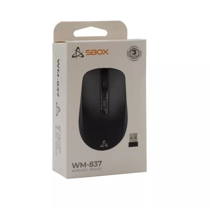 Maus SBOX WM-837 Schwarz USB Typ-A