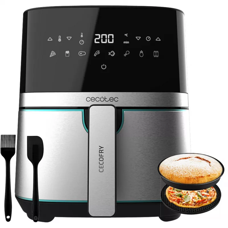 CECOTEC Cecofry Full Inox Pro 5500 Pro Heißluftfritteuse mit Zubehör