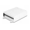 DeLOCK Glasfaser-Verteilerbox FTTH Innen-Wandmontage 8 Ports weiß
