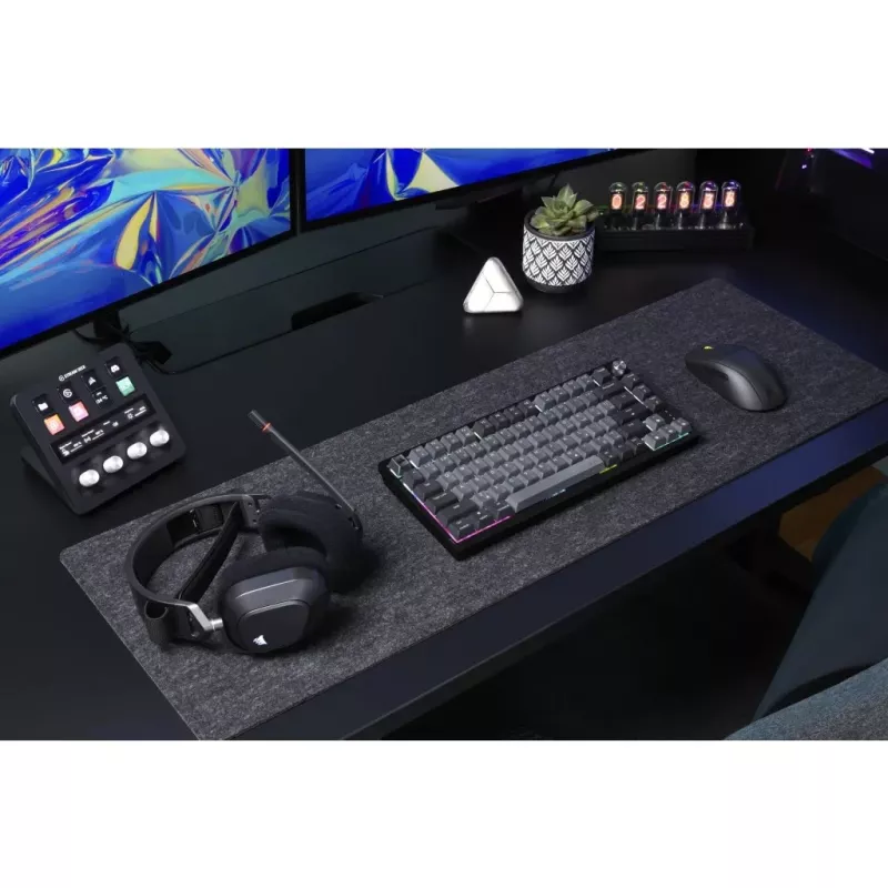 Corsair Gaming K65 Plus Wireless 75% RGB-Gaming-Tastatur, MLX Rot - Schwarz, Grau