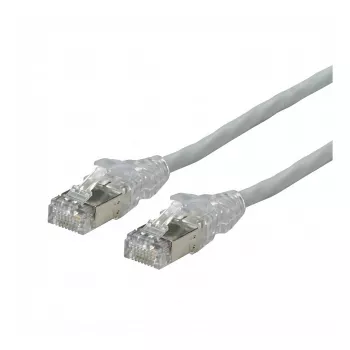DTWYLER Patchkabel Kat.6A (Klasse EA) S/FTP, CU 7702 flex LSOH, AMP v2, gekreuzt, Grau, 2 m