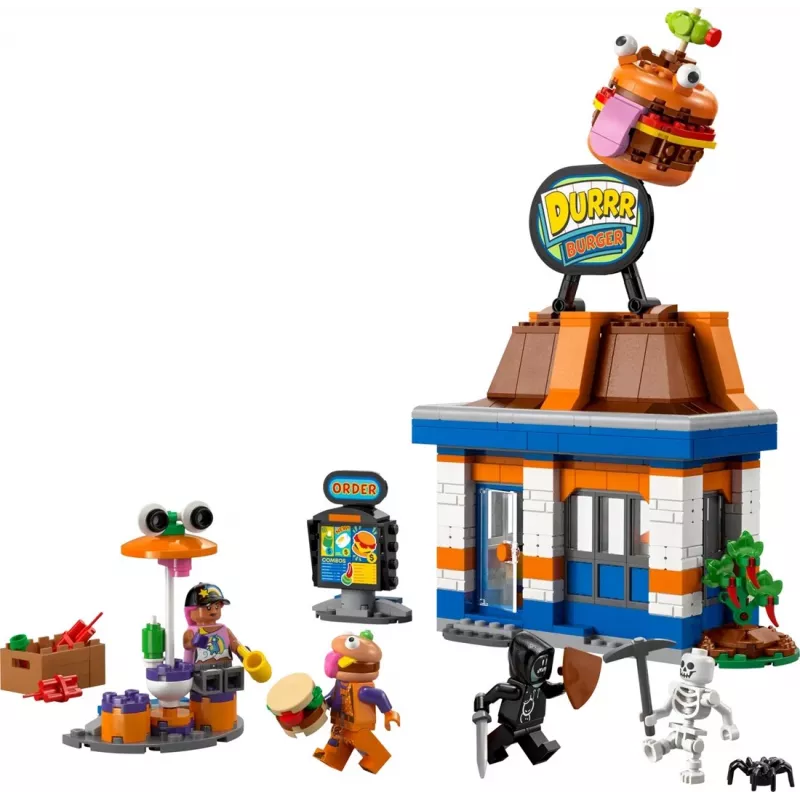 LEGO Bauspielzeug LEGO FORTNITE 77076 Durrr Burger Restaurant Spielset — 546 Teile, 4 Minifiguren, 270×180×90 mm
