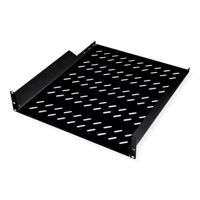 Rack shelf ROLINE 19-inch 2 U 550 T 25kg load capacity Schwarz