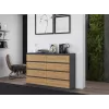Kommode Top e shop M8 140 ANT/ART — 8 Schubladen, Anthrazit/Eiche, 1380×400×970 mm, Spanplatte