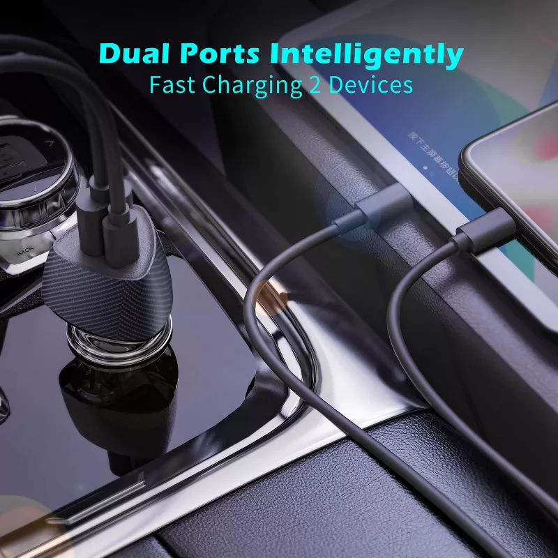 Kfz-Ladegerät Tellur FCC10 38W 6A PD20W QC3.0 – USB-C und USB-A Fahrzeug-Netzteil