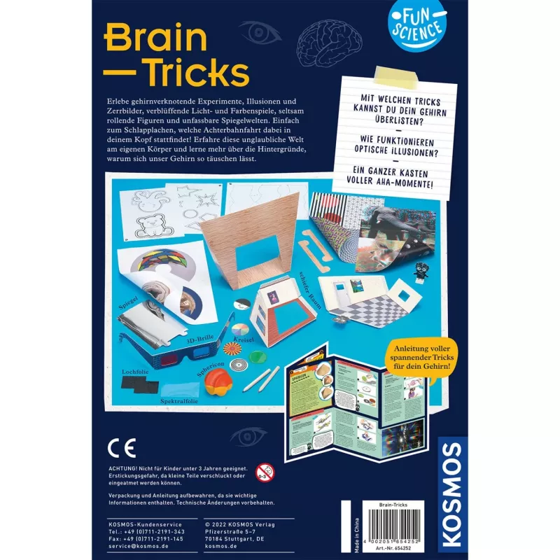 Kosmos Fun Science Brain Tricks, Experimentierkasten, Elektrizität, 8 Jahr(e), Mehrfarbig