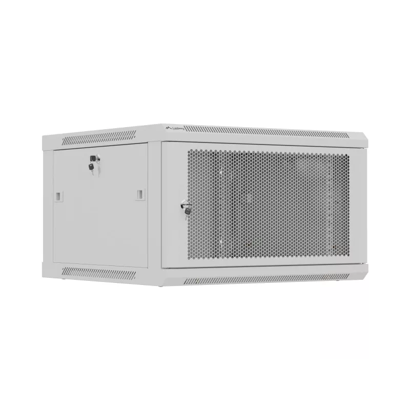 Rack-Schrank 19 inch 6U 600x600 grau perforiert