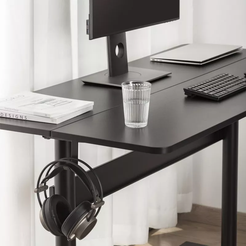 Ergo Bürotisch mit Tischplatte, Gasfeder, höhenverstellbar, für Arbeiten im Stehen und Sitzen, max. Höhe 115 cm, ER