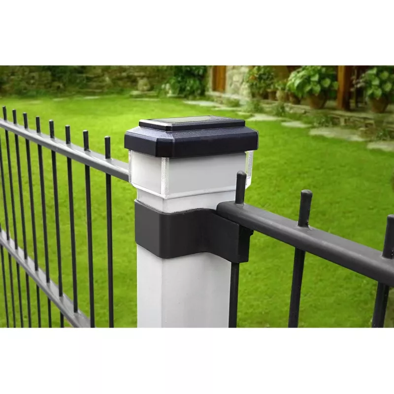 GB128 LED-Solarleuchte für Zaunpfosten und Garten, Schwarz - Grün Blue