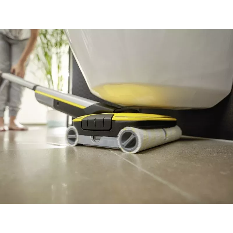 Kärcher FC 7 Cordless Electric broom Battery Dry&wet Bagless Silber, Gelb