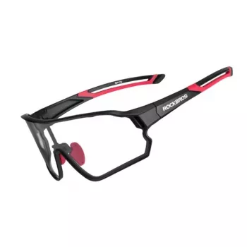 Rockbros 10135 UV400 photochrome Radbrille, schwarz und rot