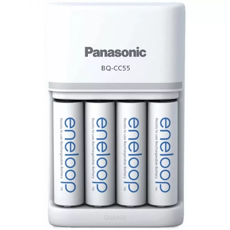 Batterieladegerät PANASONIC Eneloop Smartplus BQ-CC55 + 4x AA 2000 mAh (K-KJ55MCD40E)