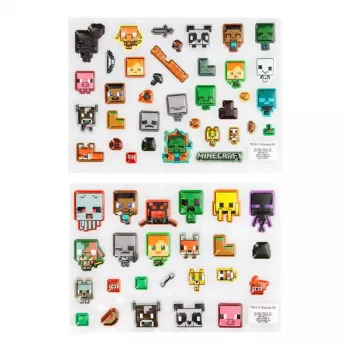 Paladone Minecraft Puffy Gadget Decals PP13218MCF — dekorative Puffy-Aufkleber für Geräte