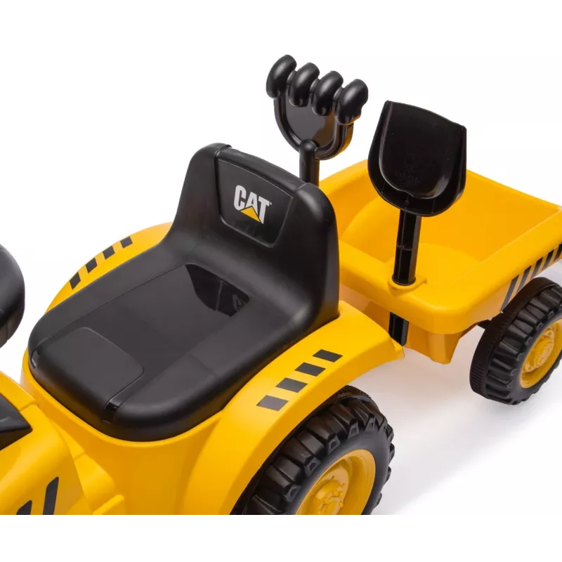 CAT Fahrzeug Traktor mit Anhänger gelb zum Aufsitzen